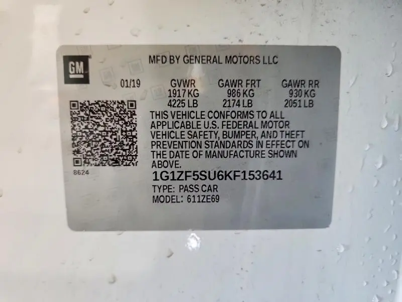 2019 CHEVROLET MALIBU HYBRID  