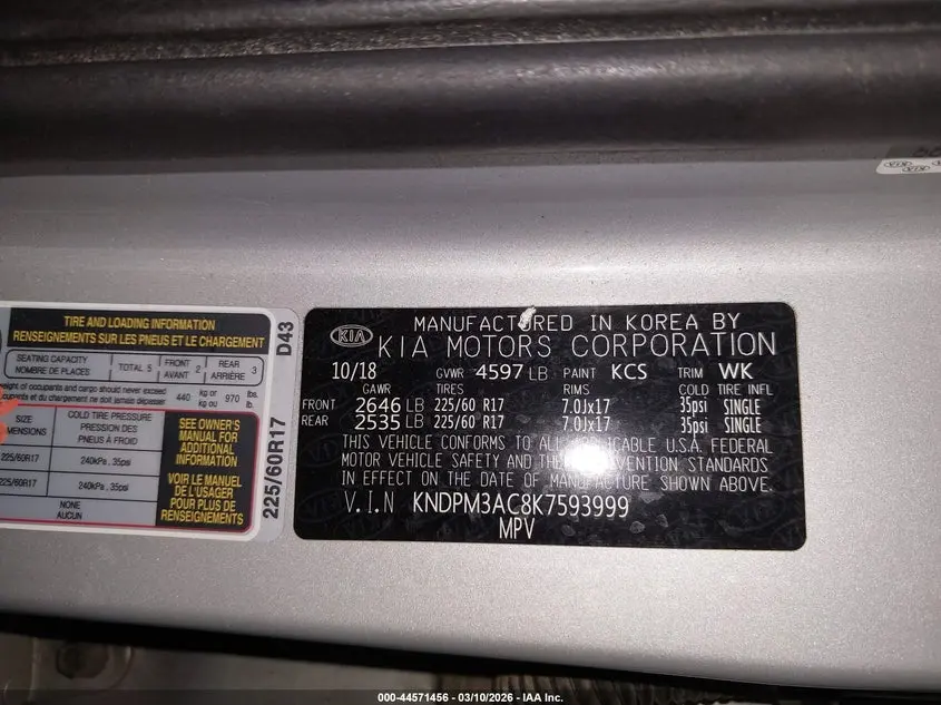 2019 KIA SPORTAGE LX