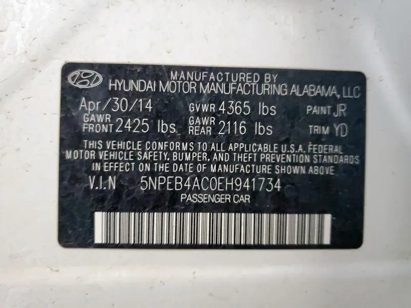 2014 HYUNDAI SONATA GLS  