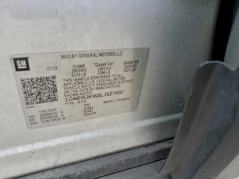 2020 CHEVROLET TRAVERSE RS  