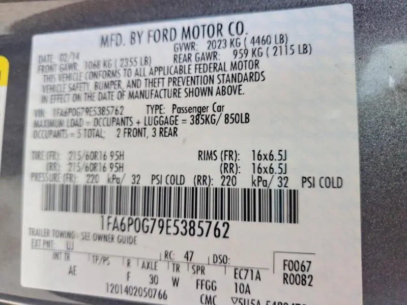 2014 FORD FUSION S  