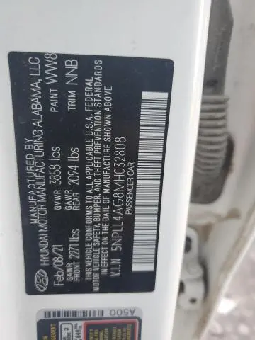 2021 HYUNDAI ELANTRA SE  