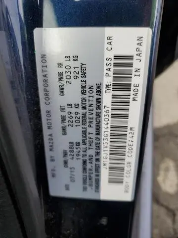 2016 MAZDA 6 TOURING  