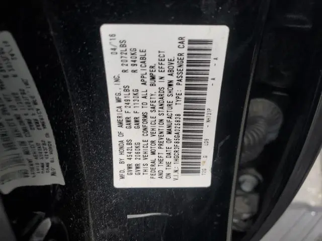 2016 HONDA ACCORD EXL  