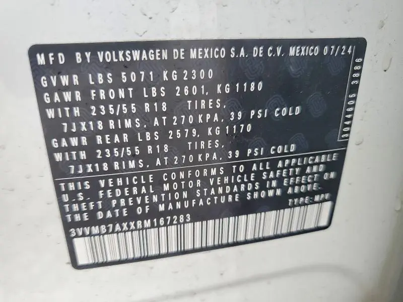 2024 VOLKSWAGEN TIGUAN SE  