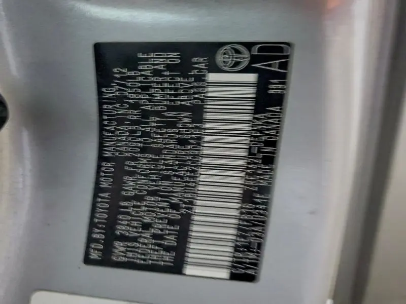 2012 TOYOTA COROLLA BASE  