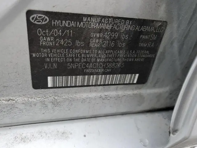 2012 HYUNDAI SONATA SE  