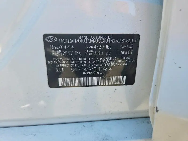 2015 HYUNDAI SONATA LIMITED 2.0T  