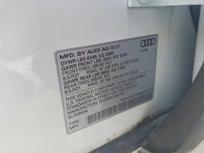 2021 AUDI Q7 PREMIUM PLUS  
