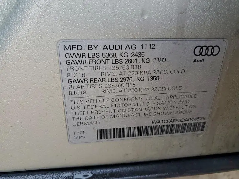 2013 AUDI Q5 PREMIUM  