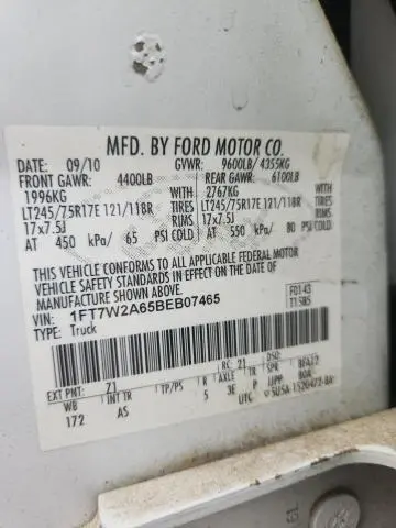 2011 FORD F250 SUPER DUTY  