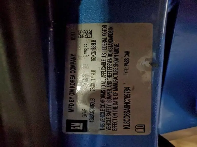 2017 CHEVROLET SPARK 1LT  