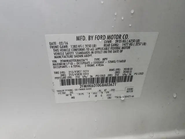 2016 FORD FLEX LIMITED  