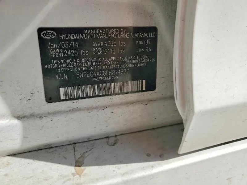 2014 HYUNDAI SONATA SE  