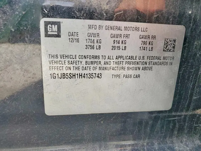 2017 CHEVROLET SONIC LS  