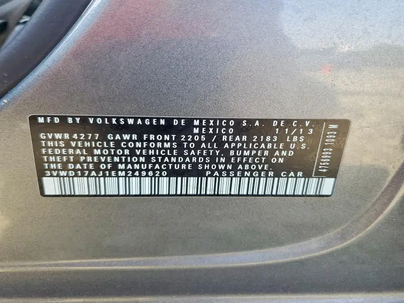 2014 VOLKSWAGEN JETTA SE  