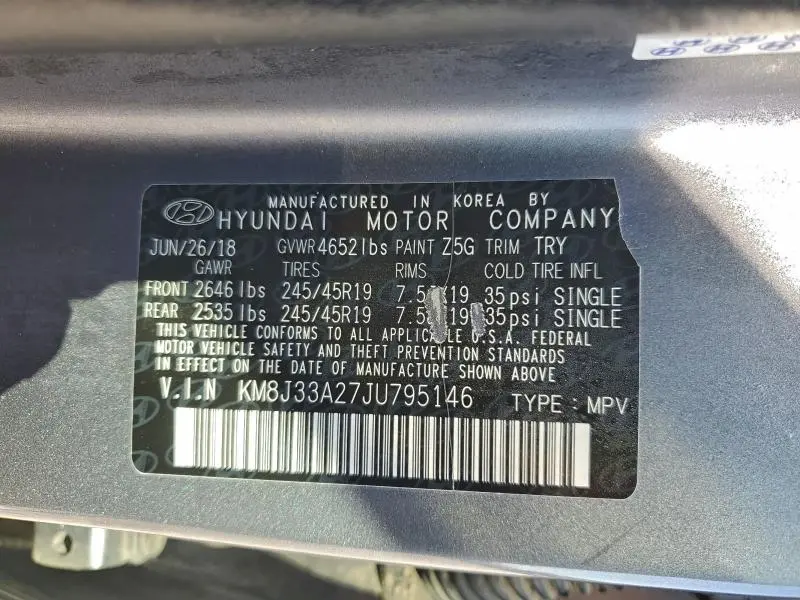 2018 HYUNDAI TUCSON VALUE  