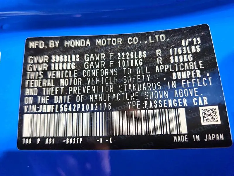 2023 HONDA CIVIC TYPE-R  