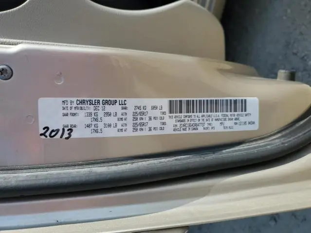 2013 CHRYSLER TOWN & COUNTRY TOURING  