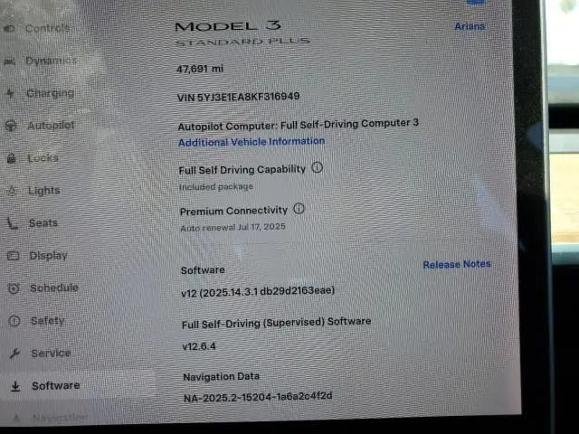 2019 TESLA MODEL 3   
