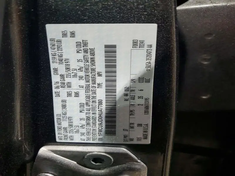 2017 FORD ESCAPE TITANIUM  