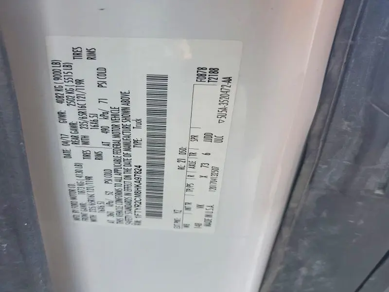 2017 FORD TRANSIT T- - REFRIGERATED DELIVERY VAN