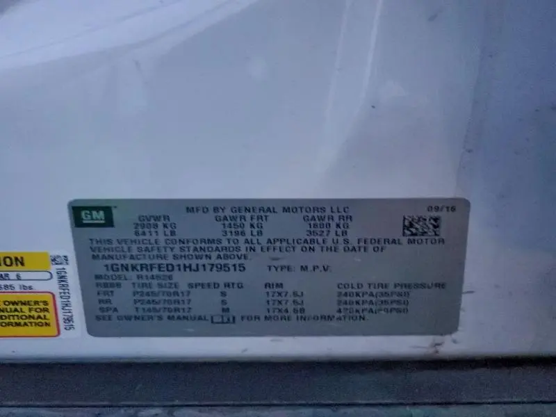 2017 CHEVROLET TRAVERSE LS  