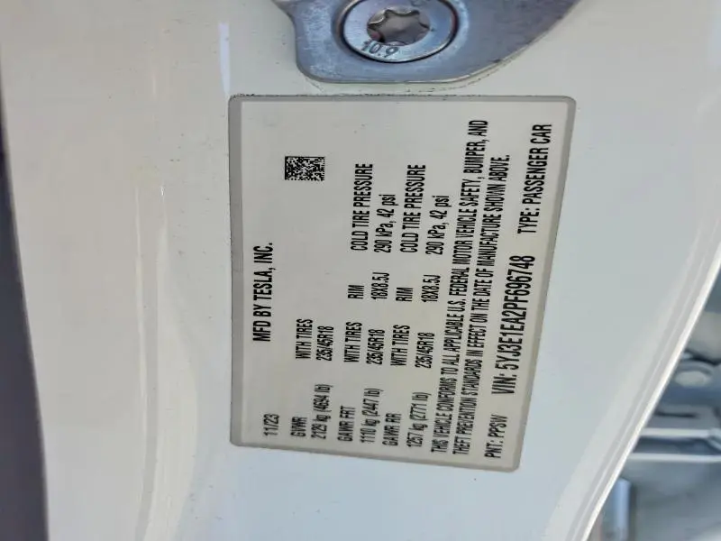 2023 TESLA MODEL 3   