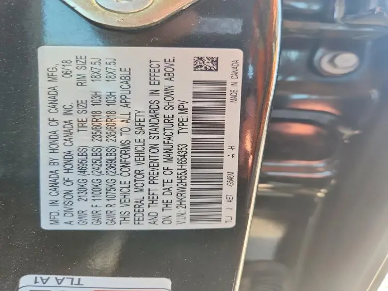 2018 HONDA CR-V EX  