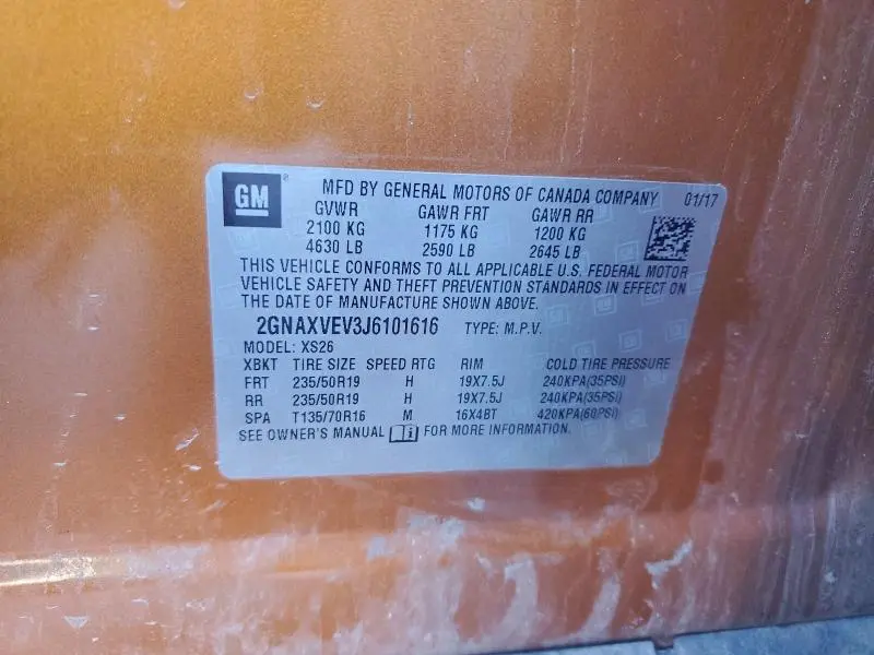 2018 CHEVROLET EQUINOX PREMIER  