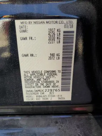 2018 NISSAN ALTIMA 2.5  