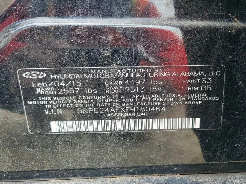 2015 HYUNDAI SONATA SE  