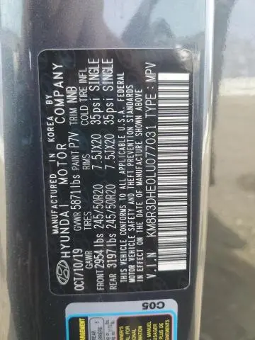 2020 HYUNDAI PALISADE SEL  