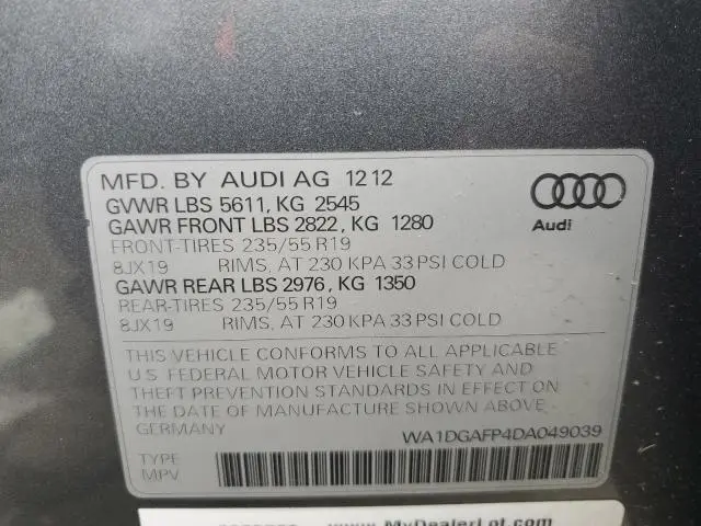 2013 AUDI Q5 PREMIUM PLUS
