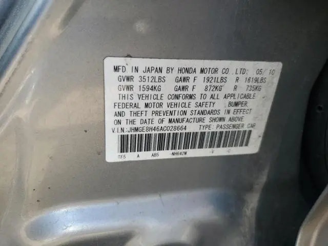 2010 HONDA FIT SPORT