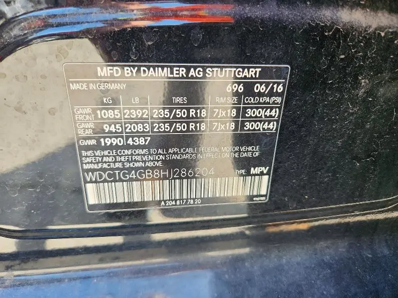 2017 MERCEDES-BENZ GLA 250 4MATIC  