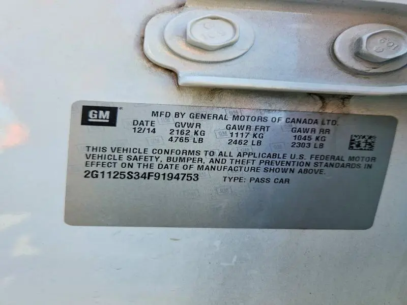 2015 CHEVROLET IMPALA LT  