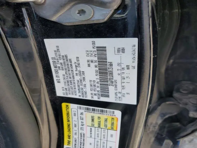 2019 FORD FUSION SE  