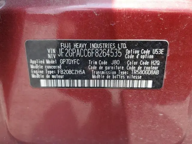 2015 SUBARU XV CROSSTREK 2.0 PREMIUM