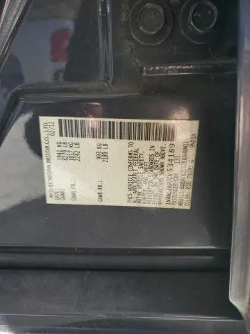 2012 NISSAN ALTIMA BASE  