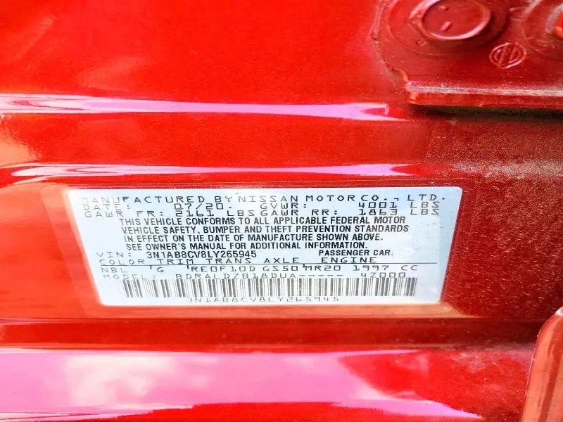 2020 NISSAN SENTRA SV  