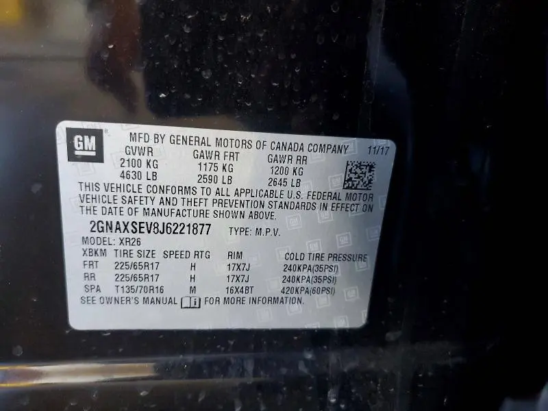 2018 CHEVROLET EQUINOX LT  