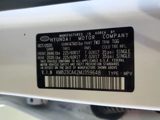 2021 HYUNDAI TUCSON LIMITED  