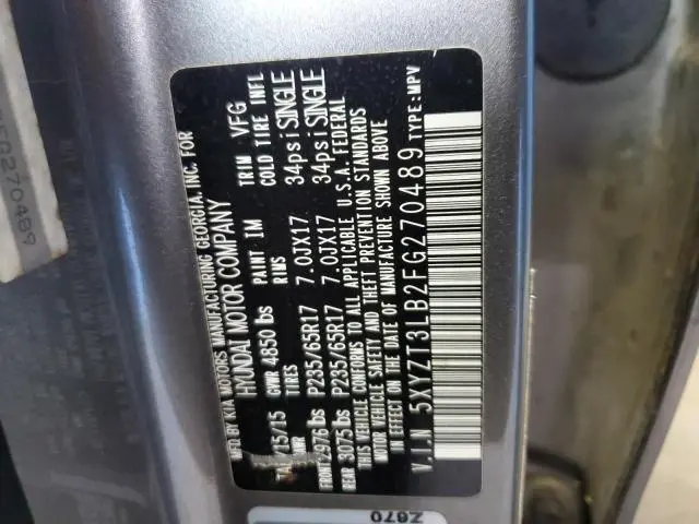 2015 HYUNDAI SANTA FE SPORT   