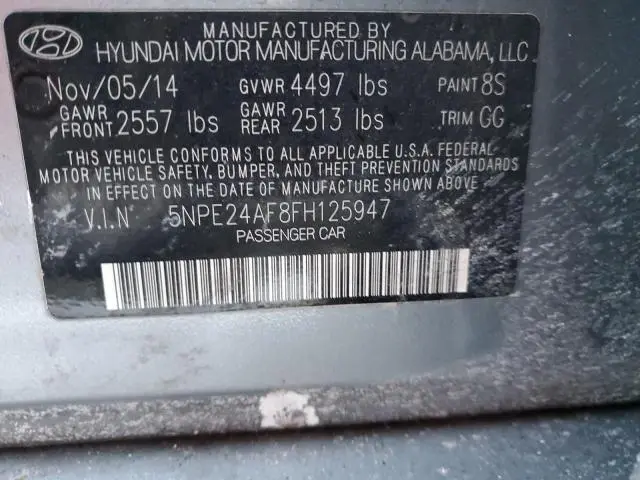 2015 HYUNDAI SONATA SE  