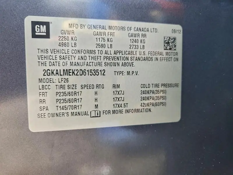 2013 GMC TERRAIN SLE  