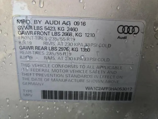 2017 AUDI Q5 PREMIUM  