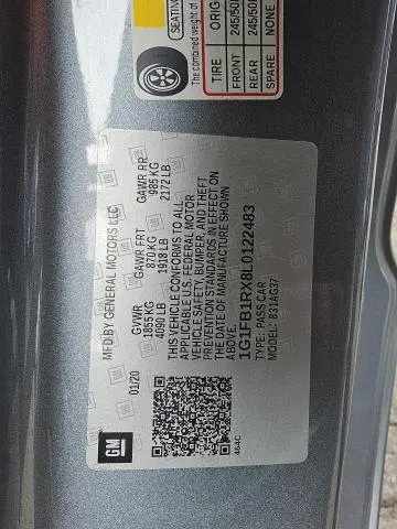 2020 CHEVROLET CAMARO LS