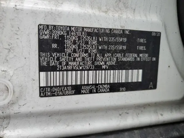 2020 TOYOTA RAV4 XLE PREMIUM  