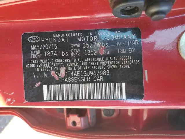 2016 HYUNDAI ACCENT SE  